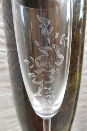 002 Champagneglas met decoratie