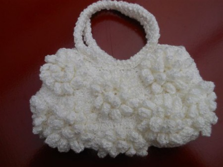 020 Tasje met glitter garen.