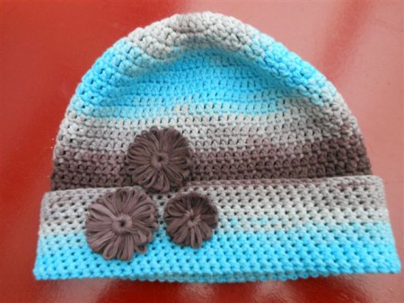 MH 050 Gehaakt met door de klant zelf aangeleverde katoen.